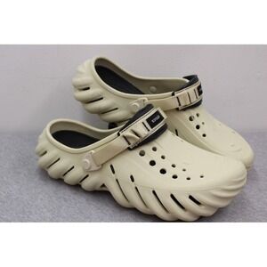 Crocs Clogs Mens 11 Tan Echo Clog Tumbleweed Sporty Sculpted Comfort Sandals